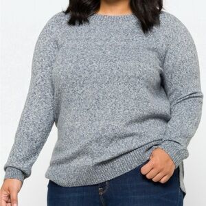 Market & Spruce Marled Blue Crewneck Sweater